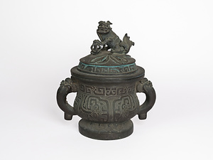 古銅　獅子摘ミ