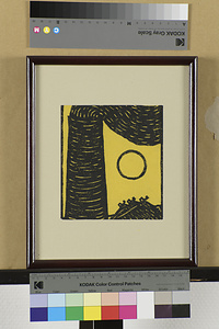 炭坑仕事唄板画巻　ままになるなら　あの煙突に　わしの思いを吐かせたい