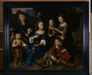 田舎風の服を着たトーリングとヤンソンの子供たち