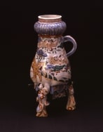 色絵松竹梅鶴文人形足注器