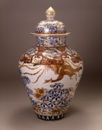 色絵桐鳳凰文壺