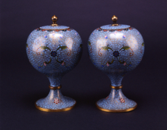 七宝唐草文豆（対）