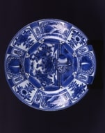 染付花籠文大皿