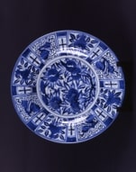 染付柘榴仏手柑文大皿