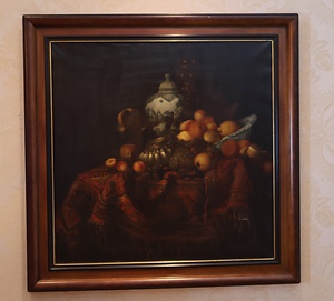 果物と古伊万里のある静物図