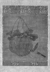 蓮飯雀図