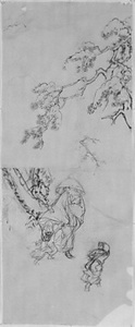 雪中常盤/下図