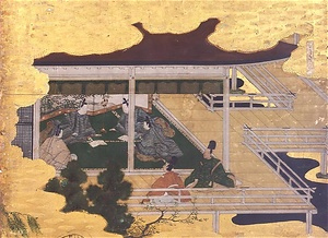 源氏物語図　帚木(巻2)