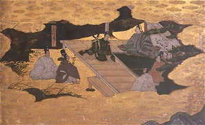 源氏物語図　松風(巻18)