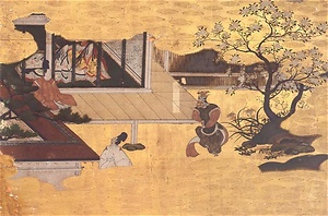 源氏物語図　御法(巻40)