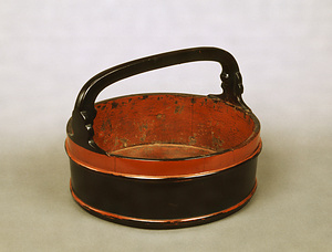 根来塗菜桶（蓋ヲ欠ク）