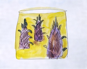 茶碗図案（タケノコ）