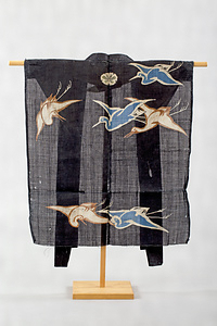 紺地鶴模様肩衣