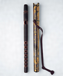 能管　附 瀧山水蒔絵笛筒