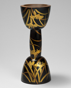 杜若蒔絵小鼓胴