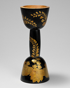 投桐蒔絵小鼓胴