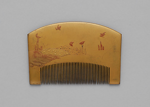蛇籠千鳥蒔絵櫛