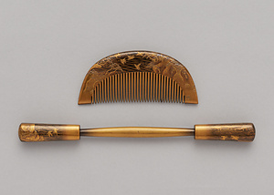 浜松千鳥蒔絵櫛・笄