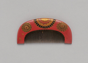 菊文蒔絵櫛