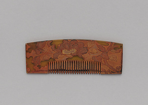 牡丹蒔絵擬鼈甲櫛