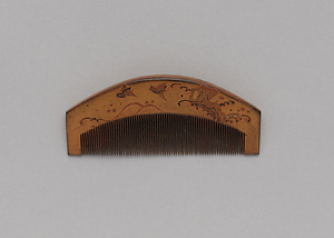 波千鳥蒔絵櫛