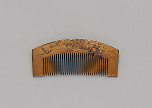 秋草小禽蒔絵櫛