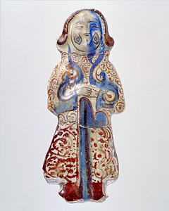 ラスター彩人物像