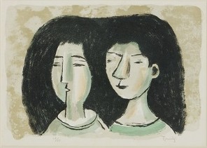 二人の女の顔