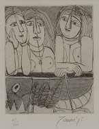 バッタと三人の裸婦