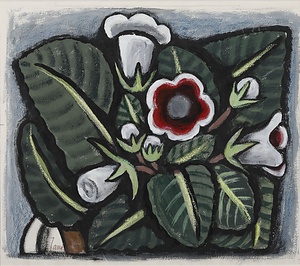 リトグラフ「グロキシニア」原版