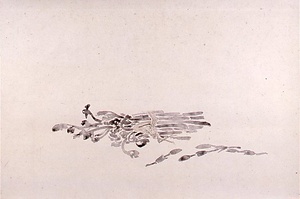 水墨金彩春菜図