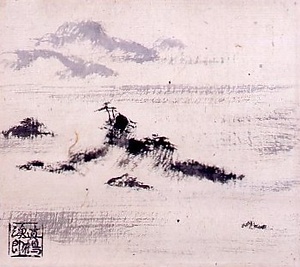 水墨四国遍路風景図