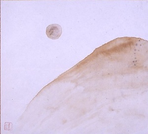 漆描秋月風景図