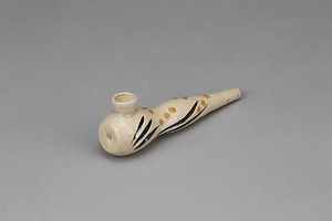 赤楽草花文煙管