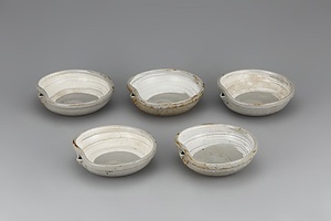 鼠志野刷毛目皿