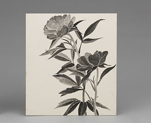 墨絵牡丹図