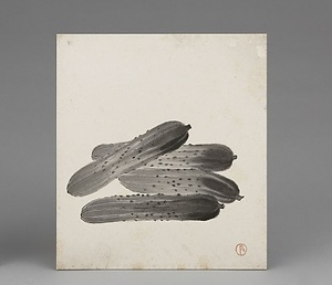 墨絵きゅうり図