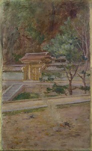 昔語り下絵（清閑寺門）