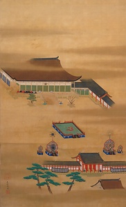 紫宸殿御庭前舞楽之図