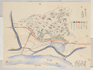 城州乙訓郡大山崎絵図