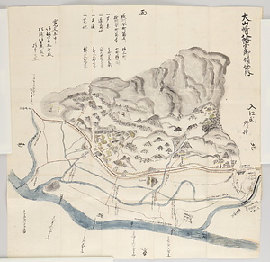 大山崎八幡宮御領内境内絵図