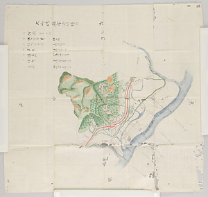 大山崎八幡宮御領内境内図