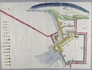 梶原台場石門絵図