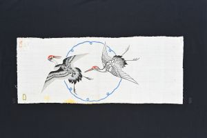 手ぬぐい「双鶴図」