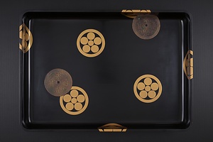 細辻家永楽通宝家紋蒔絵広蓋