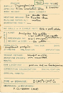 岩田久二雄フィールドノート