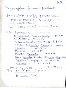 岩田久二雄フィールドノート