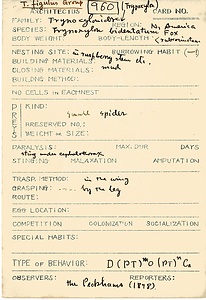 岩田久二雄フィールドノート