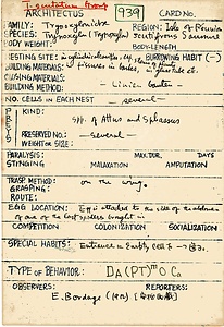 岩田久二雄フィールドノート