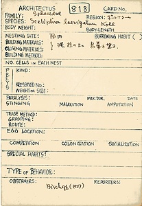 岩田久二雄フィールドノート